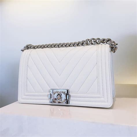 chanel boy cube white|Chanel bag.